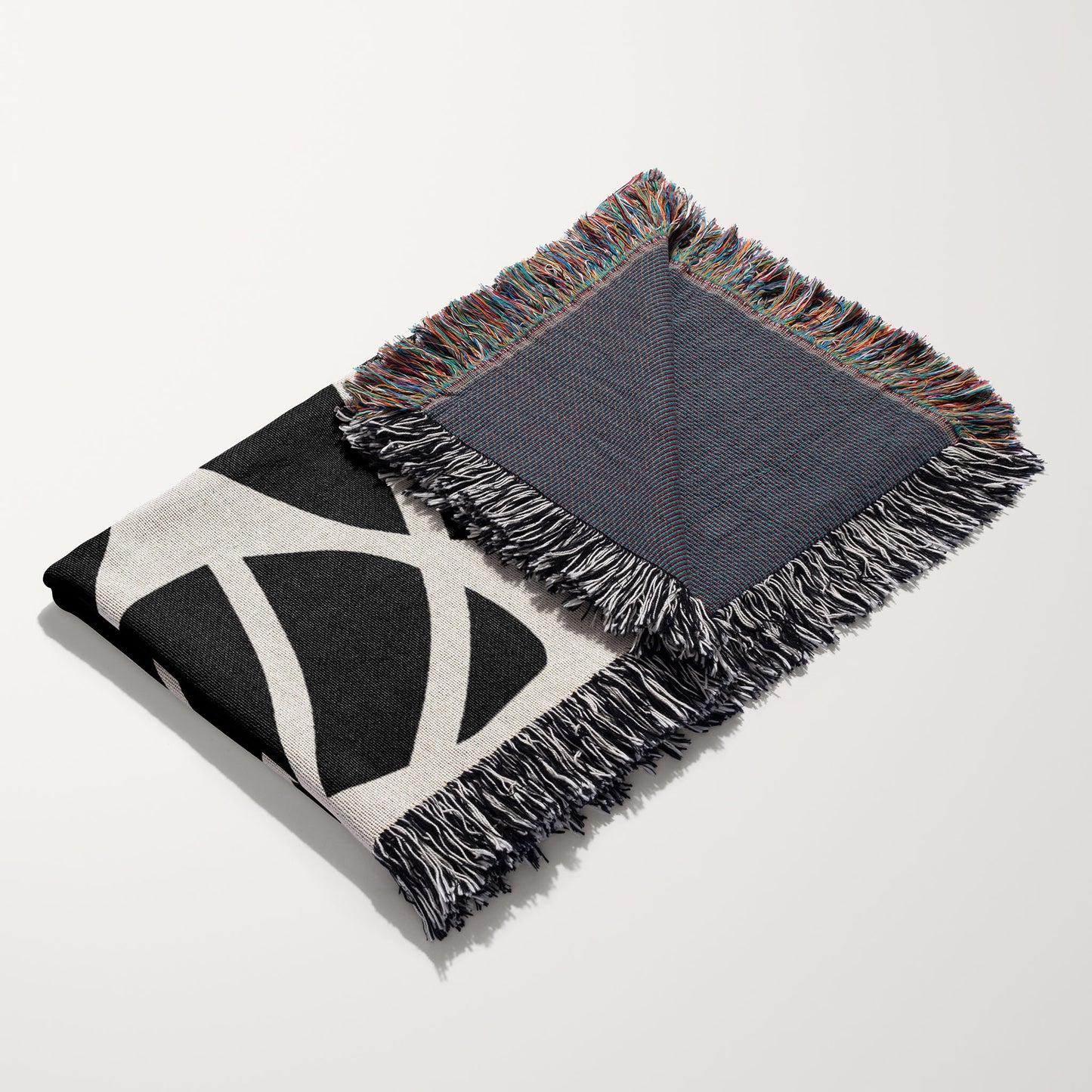 folded woven blanket