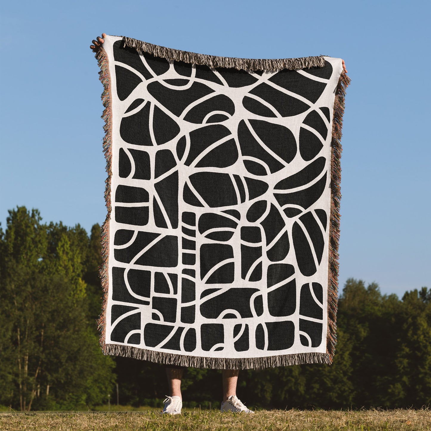 Woven Blanket with abstract design