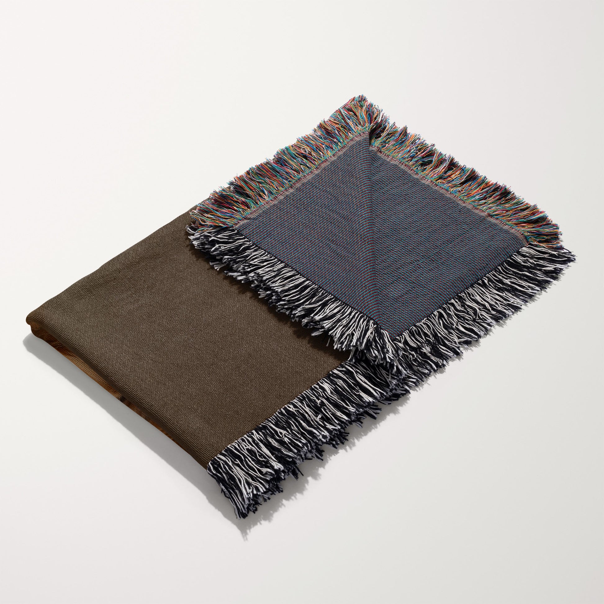 Folded woven blanket