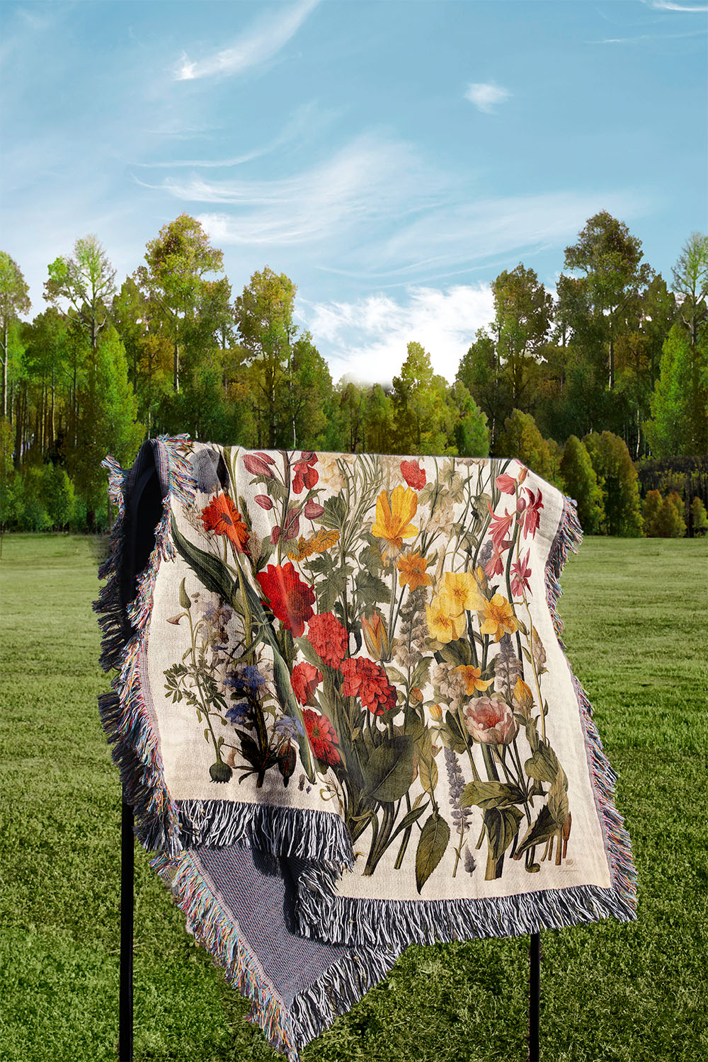 Wildflowers 1 Woven Blanket 50x60 100% Cotton