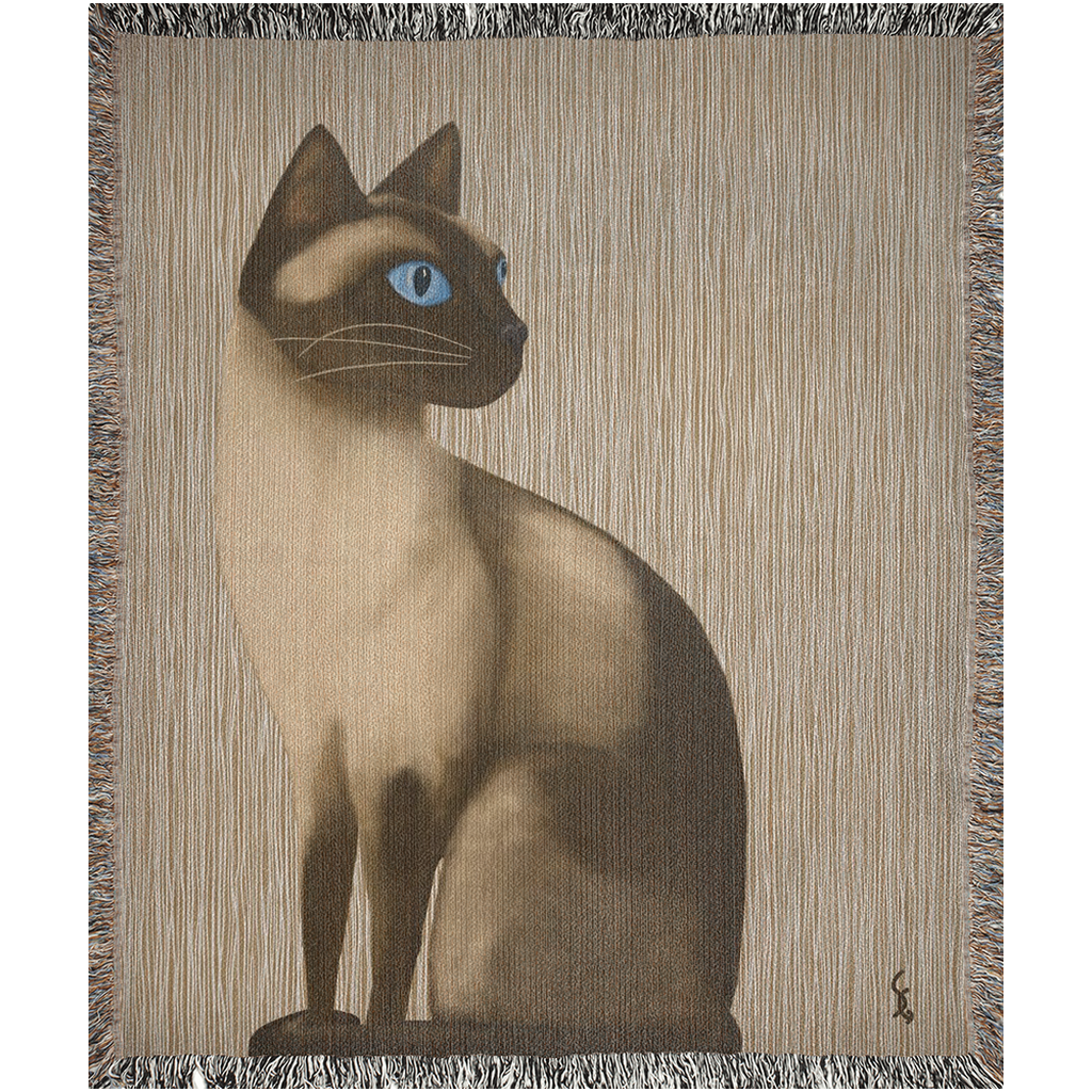 The King's Cat Light 50x60 Woven Art Blanket 50x60 100% Cotton